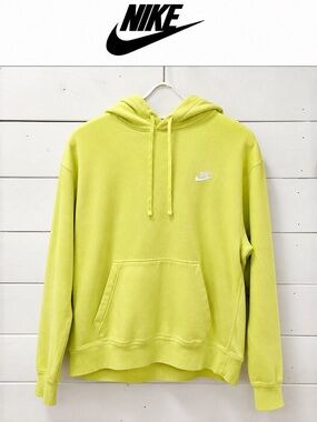 Nike Lime Green Pullover Hoodie – Size XL